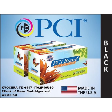 PCI Pci Kyocera-Mita 2-Pack Of Ecosys Tk-6117 1T02P10Us0 Black Toner, PK2 TK-6117-2PK-PCI